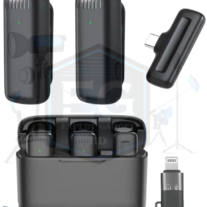 DK11 Dual Wireless Lavalier Microphone with Charging Case